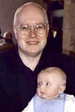 David and Thomas at his christening (Thomas's, that is). Scarily the best picture of me I can find.